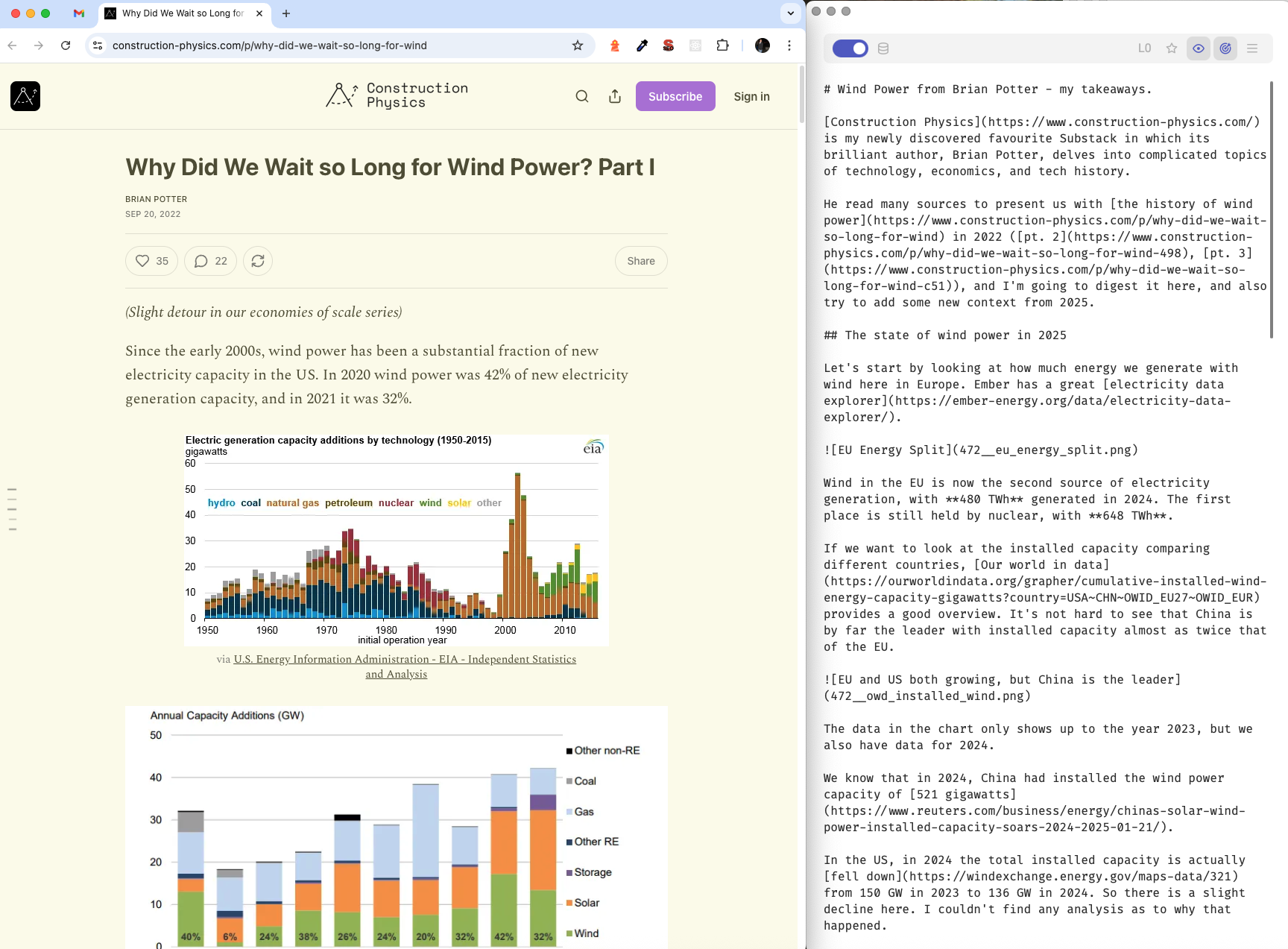 Focus mode side by side with a browser